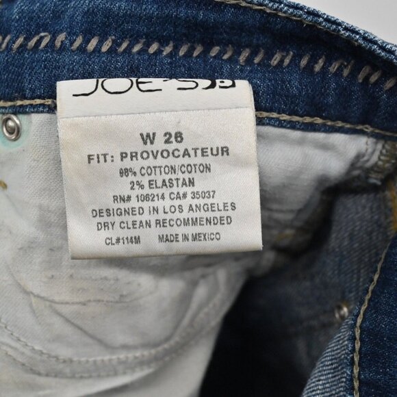 JOES JEANS Jeans Womens Size 26 Dark Bleach Wash Bootcut Low Rise Stretch Grunge - Picture 9 of 13